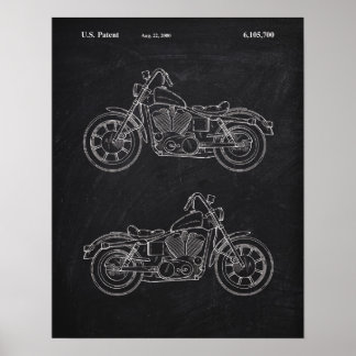 Motorcycle Swing Arm Cover Patent Chalkboard Poster