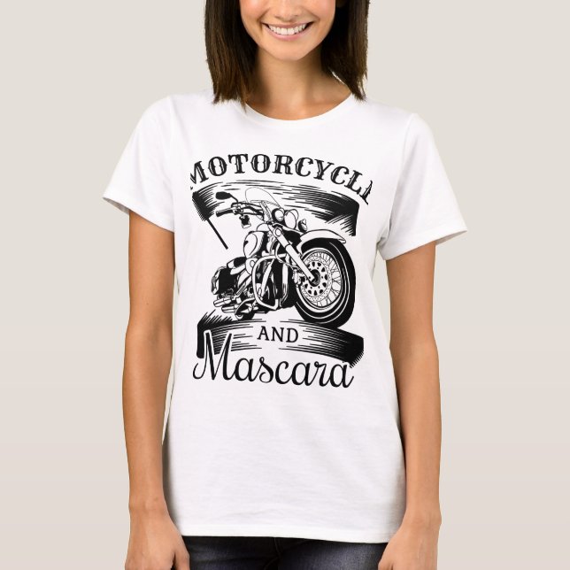 motorcycle t-shirt and mascara (Front)