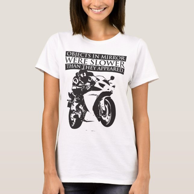 Motorcycle T-Shirt - Objects In Mirror (Front)