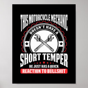 Motorcycle Technician Motorcycle Mechanic Poster