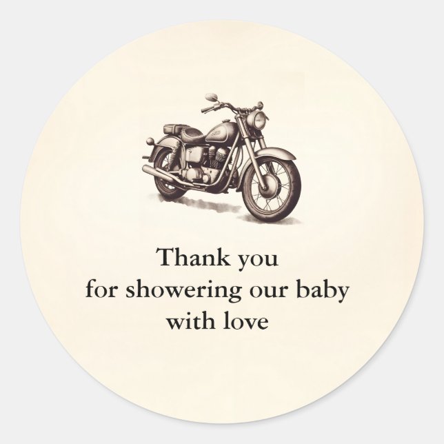 Motorcycle Thank You Stickers (Front)