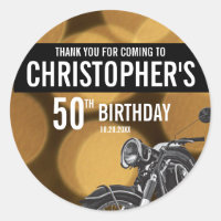 Motorcycle theme, 50th birthday, Gold and black