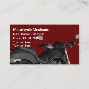Motorcycle Theme Mechanic Business Cards