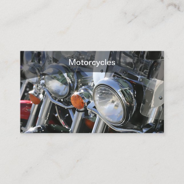 Motorcycle Theme Modern Mechanic Business Cards (Front)