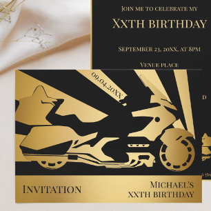 Motorcycle-themed birthday or any event Invitation