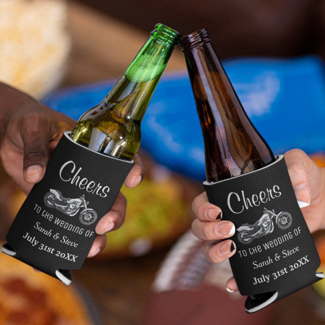 Motorcycle Themed Wedding Date Favours Can Cooler (Creator Uploaded)