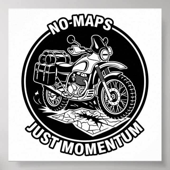 Motorcycle Touring Freedom Mindset Poster (Front)