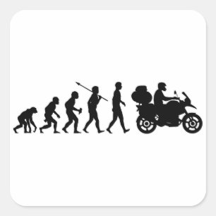 Motorcycle Traveller Square Sticker