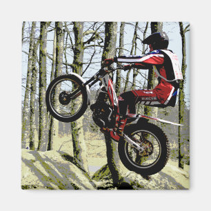 motorcycle trials rider magnet