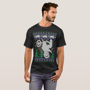 Motorcycle Ugly Christmas Sweater Biker T-Shirt