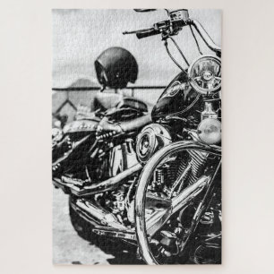 Motorcycle V-Twin American Made Harley Biker Jigsaw Puzzle