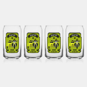 Motorcycle Wedding Gifts For Couple Can Glass