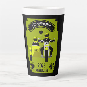 Motorcycle Wedding Gifts For Couple Latte Mug