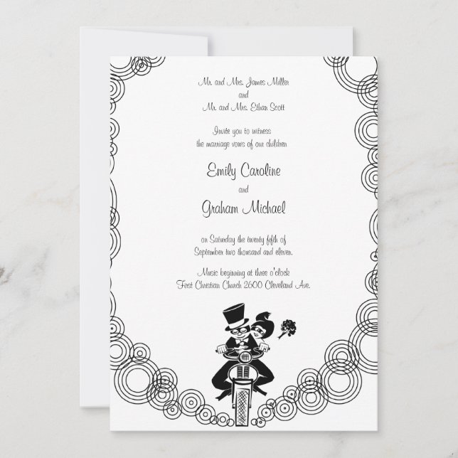 Motorcycle Wedding Invitation (Front)