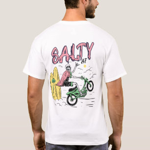 Motorcycle Wheely by Salty AF T-Shirt