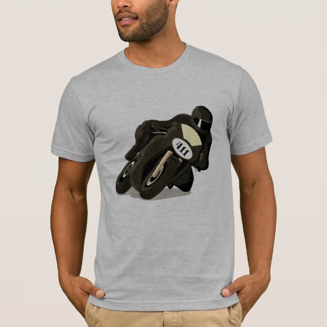 Motorcycle with Customisable Number Plate T-Shirt (Front)