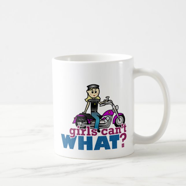 Motorcycle Woman Coffee Mug (Right)