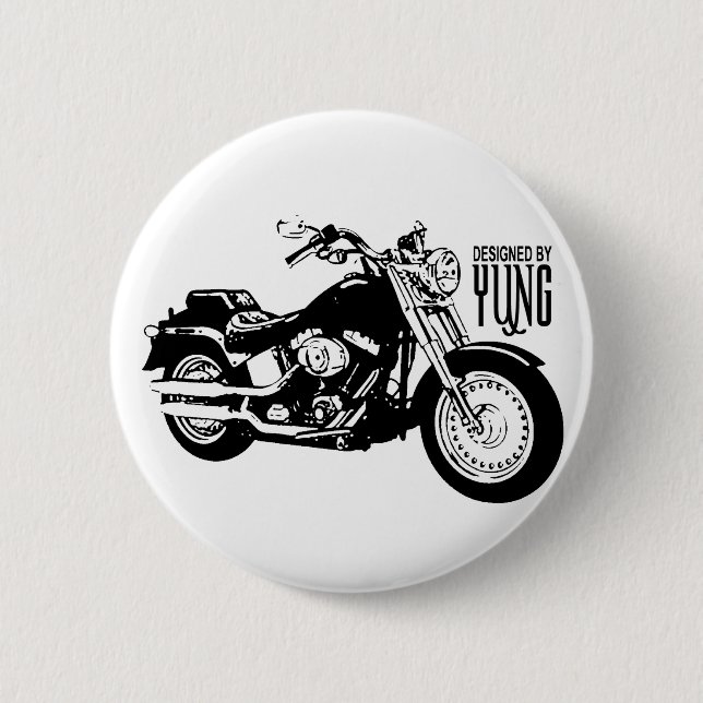 Motorcycles 6 Cm Round Badge (Front)