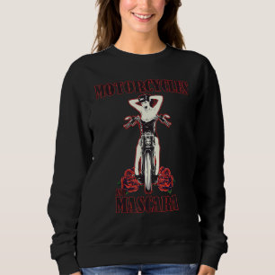Motorcycles And Mascara Vintage Roses Love Riding Sweatshirt