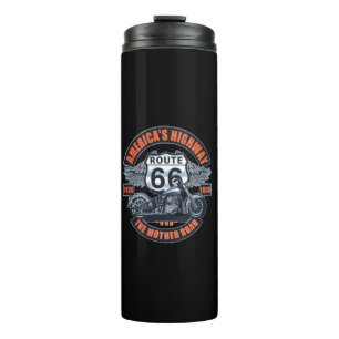 Motorcycles and Route 66 Thermal Tumbler