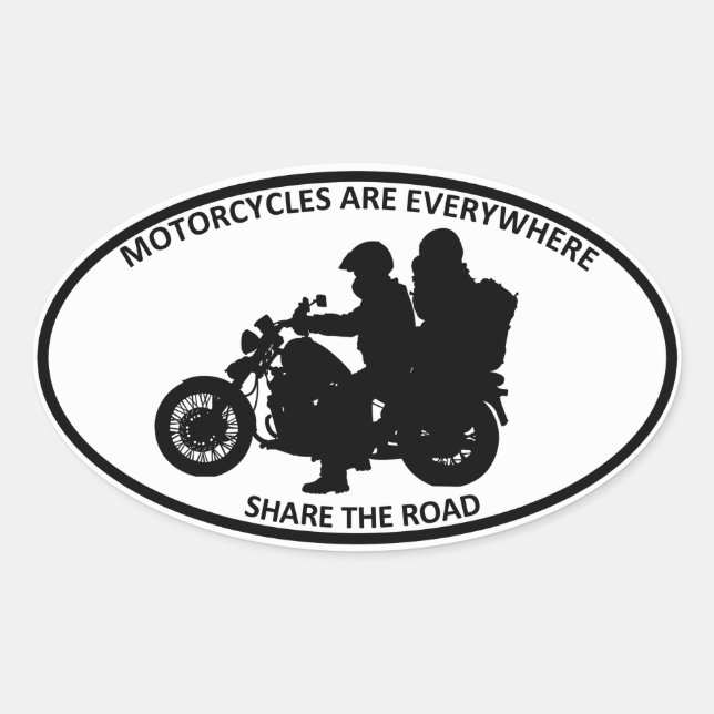 Motorcycles Are Everywhere Oval Sticker (Front)