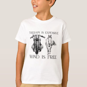 Motorcycles Biker Racer Horseback Riding Horse Gif T-Shirt