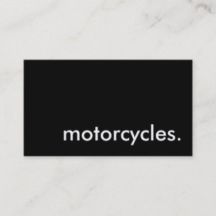 motorcycles. business card