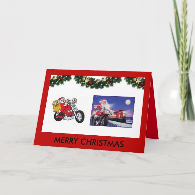 Motorcycles Christmas Card (Front)