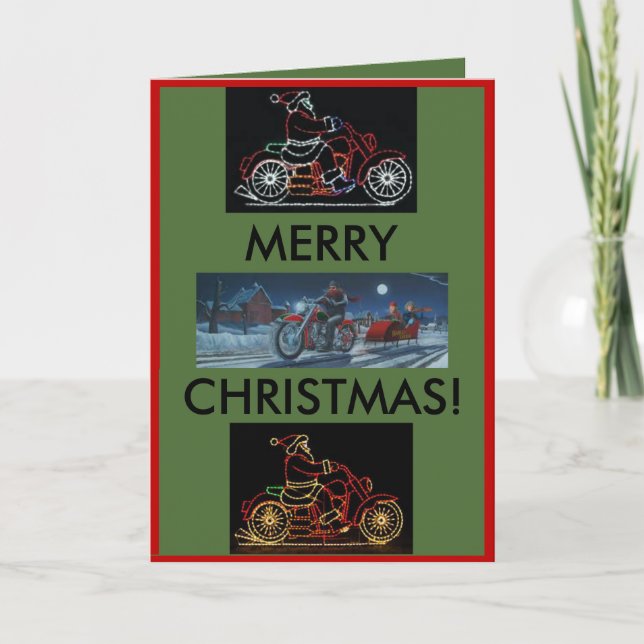 Motorcycles Christmas Card (Front)