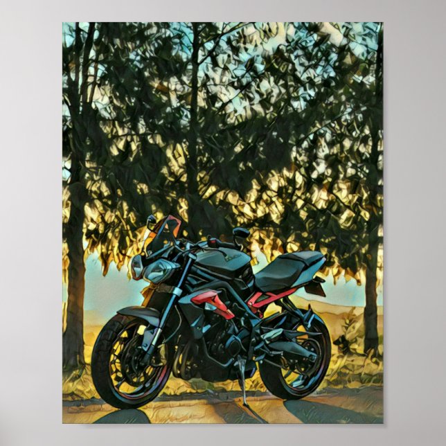 Motorcycles gift poster (Front)