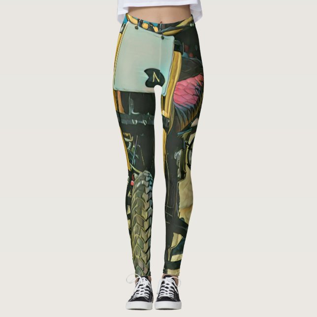 Motorcycles gifts leggings (Front)
