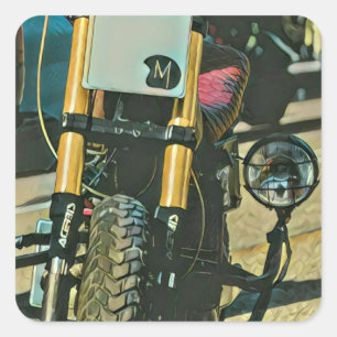 Motorcycles gifts square sticker