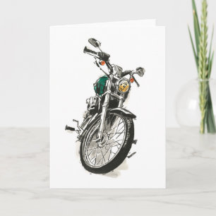 Motorcycles in Ink I Card
