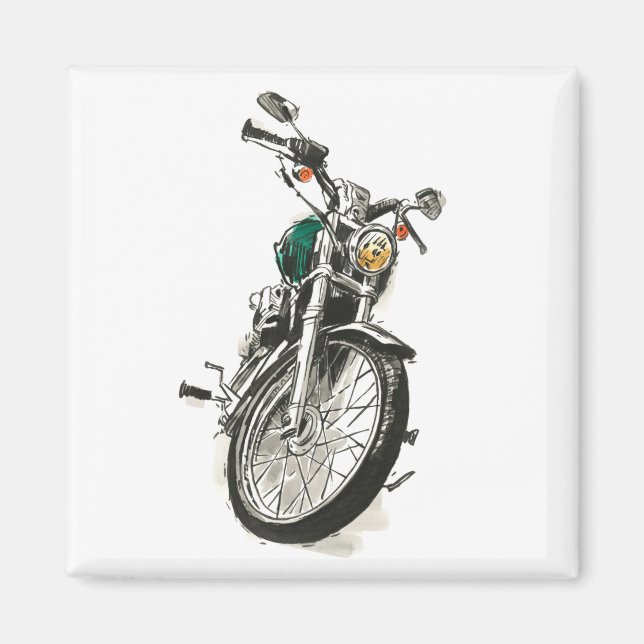 Motorcycles in Ink I Magnet (Front)