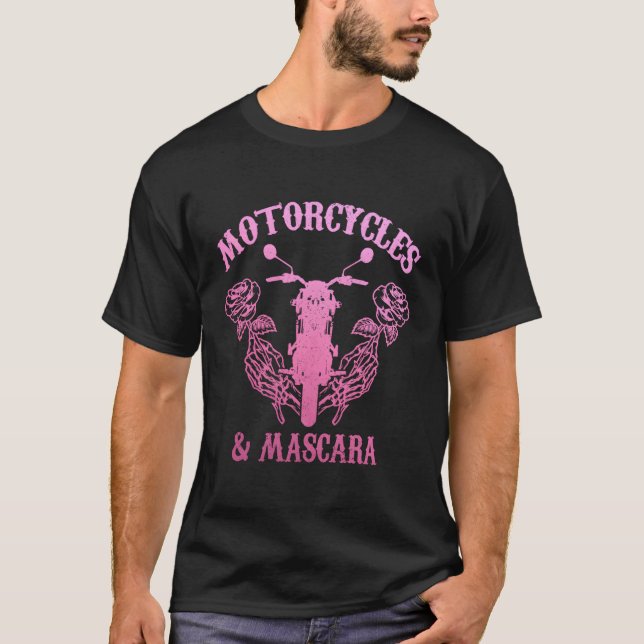 Motorcycles Mascara Biker K T-Shirt (Front)