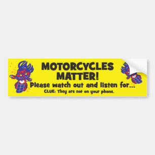 motorcycles matter bumper sticker