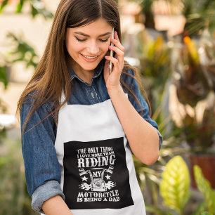 Motorcycling Dad Adult Apron