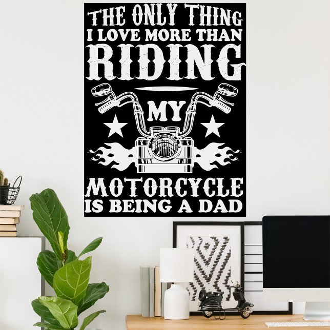 Motorcycling Dad Poster (Creator Uploaded)