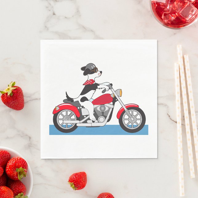 Motorcycling Dog Napkins (Creator Uploaded)