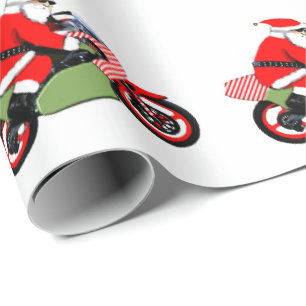 Motorcyclist Biker Christmas Wrapping Paper