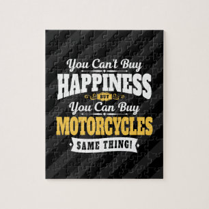 Motorcyclist Can’t Buy Happiness Can Buy Motorcycl Jigsaw Puzzle