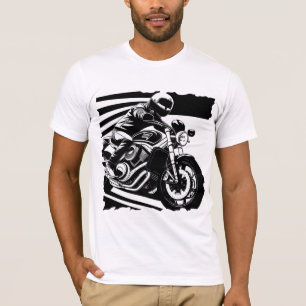 Motorcyclist Cornering a Stylish Cruiser Bike T-Shirt
