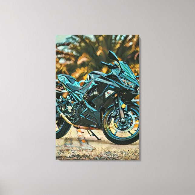Motorcyclist gifts canvas print (Front)