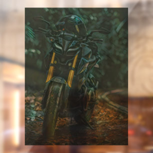 Motorcyclist gifts window cling