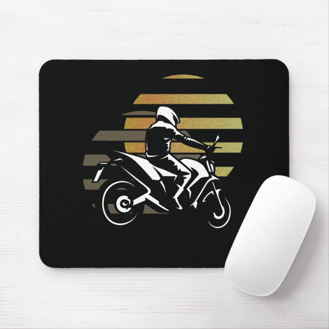 Motorcyclist Mouse Mat (With Mouse)