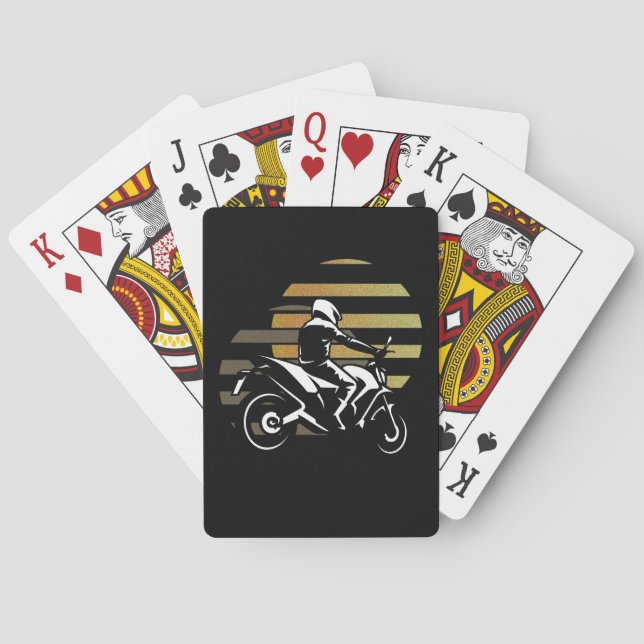 Motorcyclist Playing Cards (Back)