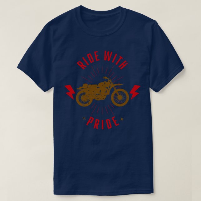 Motorcyclist Proud Biker Motorbike T-Shirt (Design Front)