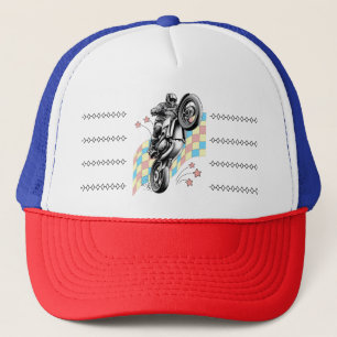 motorcyclist trucker hat