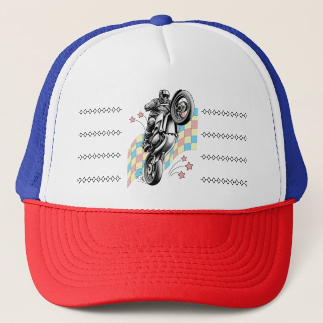 motorcyclist trucker hat (Front)