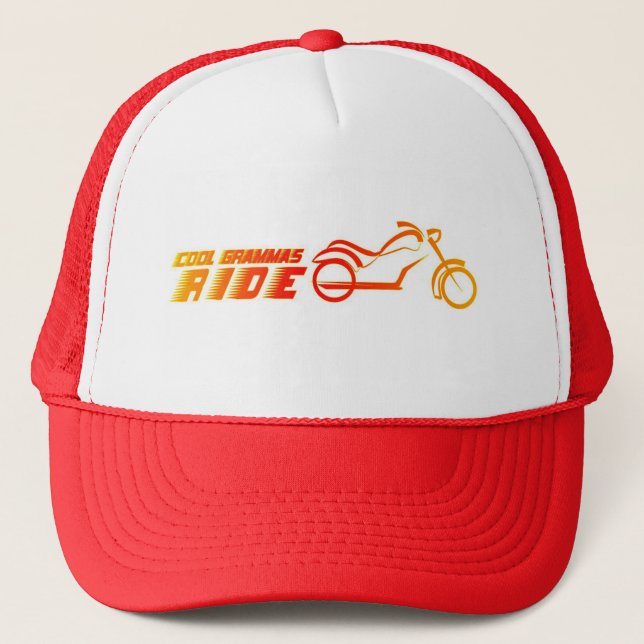 motorcyle motorbike bike biker trucker hat (Front)
